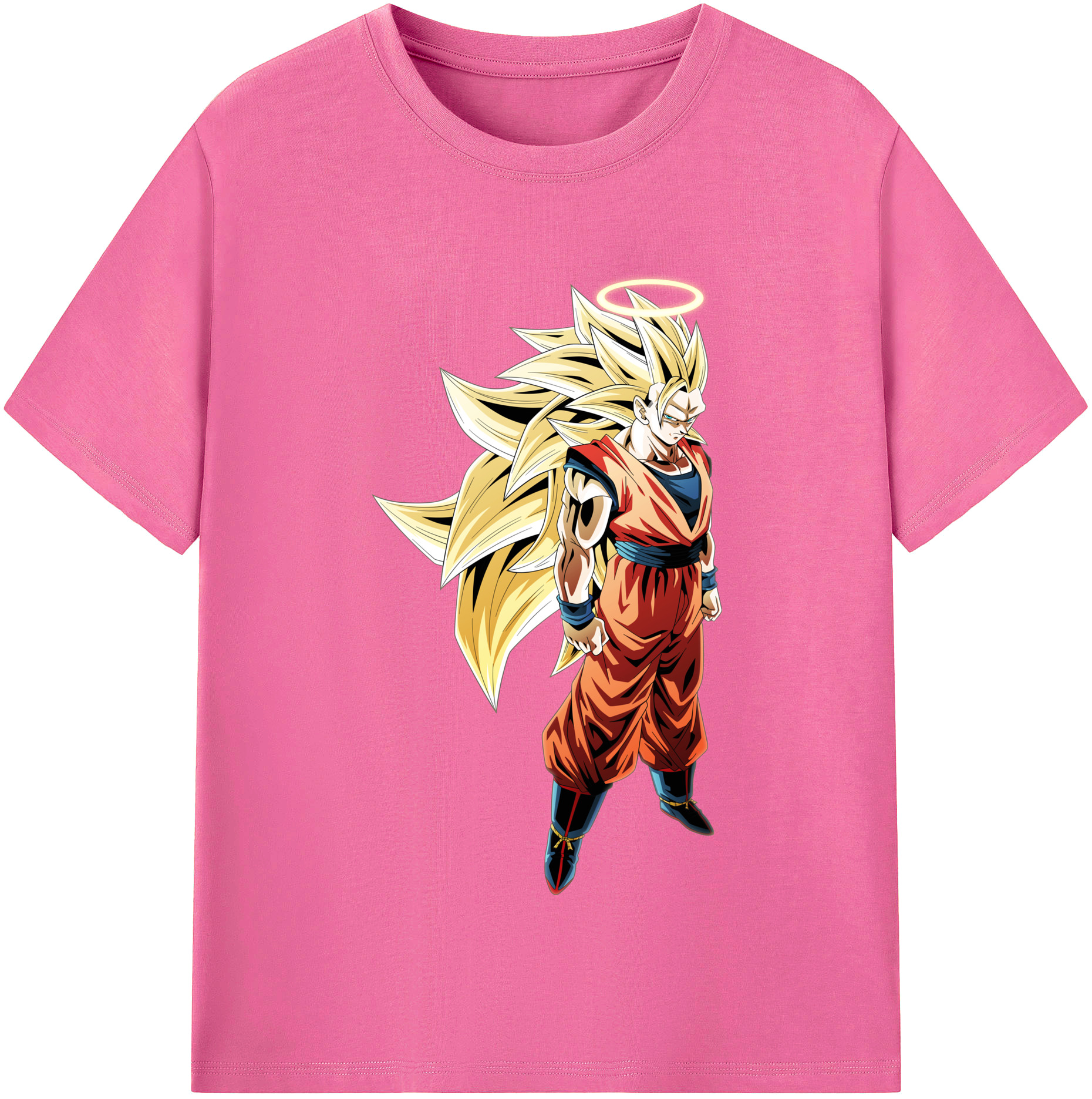 （画像用） ドラゴンボール 孫悟空（そん ごくう）Son Goku カカロット DRAGON BALL Kakarotto レディースカジュアルプリントTシャツ（綿100％）